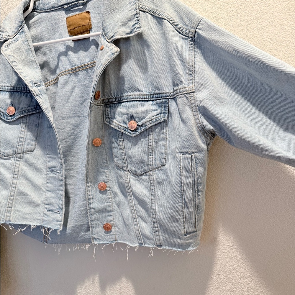 American Eagle Outfitters Light Blue Denim Jacket